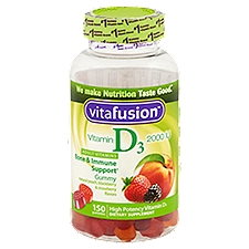 Vitafusion Adult Vitamins Vitamin D3 Gummies, 2000 IU, 150 count