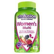 Vitafusion Women's Supercharged Multi Natural Berry Flavors Gummies, 150 count