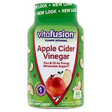 Vitafusion Gummy Vitamins Apple Cider Vinegar, Dietary Supplement, 60 Each