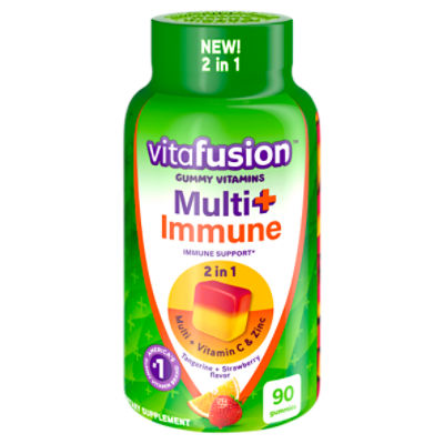 Vitafusion Gummy Vitamins Multi+ Immune 2 in 1 Dietary Supplement, 90 count