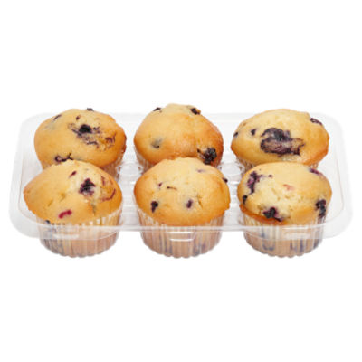 Store Baked Blueberry Muffins, 6 ct, 15 oz