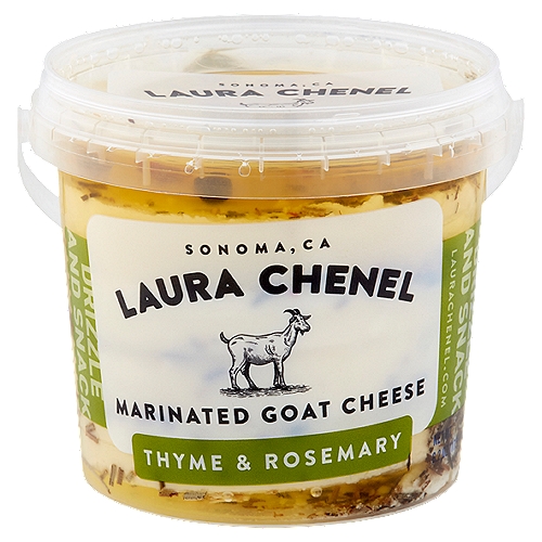 Laura Chenel Thyme & Rosemary Marinated Goat Cheese, 6.2 oz
Why Marinate Goat Cheese? It's all about the flavor.
Both the cheese and oil are amazing spread and drizzled on toast, baguettes, soups and used as a salad dressing.
