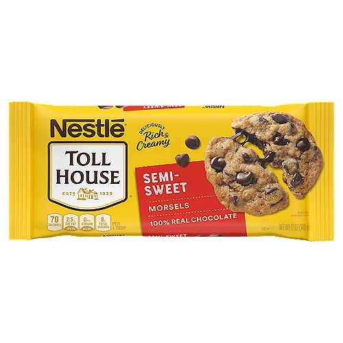 Nestlé Toll House Semi-Sweet Chocolate Morsels, 12 oz