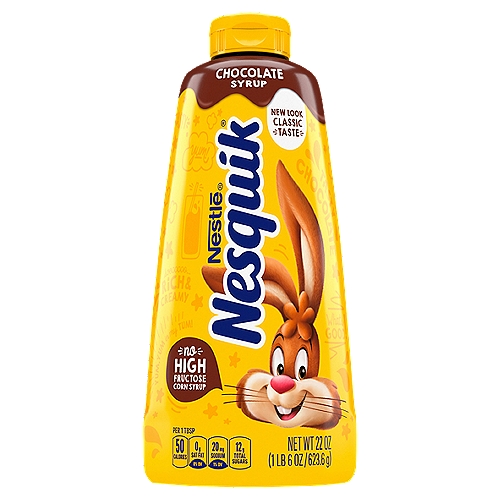 Nestlé Nesquik Chocolate Syrup, 22 oz
Good to Know
When mixed with 1 cup lowfat milk Nesquik® is a good source of protein, calcium, and vitamins A & D - making nutrition fun with the taste your family loves!