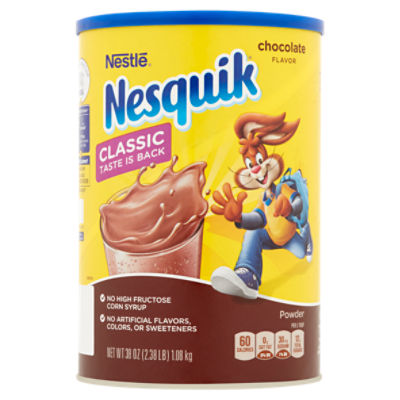 Nestle Nesquik Chocolate Caramel Swirl Flavor Powdered Drink Mix, 18.5 oz,  Can