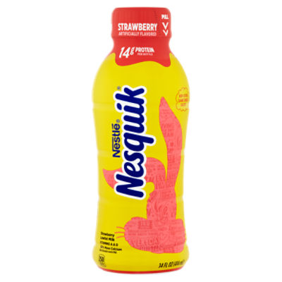 Nestlé Nesquik Strawberry Lowfat Milk, 14 fl oz Price Rite