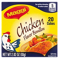 Maggi Chicken Flavor Bouillon Cubes, 20 count, 2.82 oz