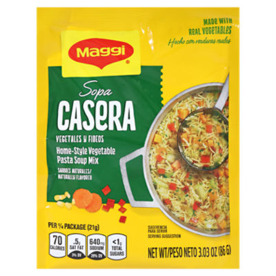 Maggi Home-Style Vegetable Pasta Soup Mix, 3.03 oz