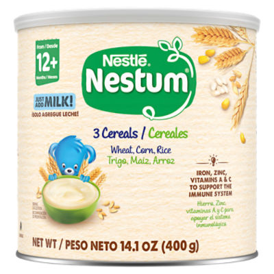 Nestlé Nestum 3 Wheat, Corn, Rice Cereals, From 12+ Months, 14.1 oz