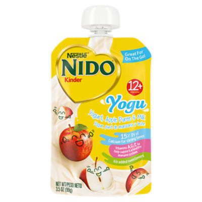 NIDO Apple & Yogurt 6x99g Pouch US, 3.5 Ounce