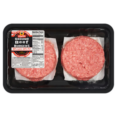 Prepacked 80% Lean Ground Beef Patties, 1.3 pound