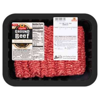 Prepacked 93% Lean Ground Beef, 1.3 pound