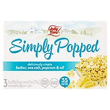 Jolly Time Simply Popped Microwave Popcorn, 3 oz, 3 count