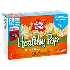 Jolly Time Healthy Pop Butter & Sea Salt, Microwave Popcorn, 9 Ounce