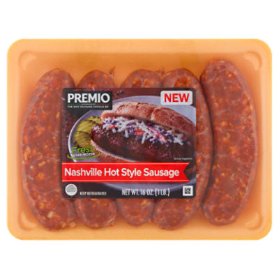 Premio Nashville Hot Style Sausage, 16 oz