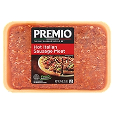 Premio Sausage Meat, Hot Italian, 16 Ounce