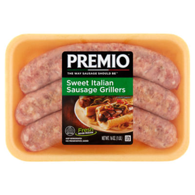 Premio Sweet Italian Sausage Grillers, 3 count, 16 oz