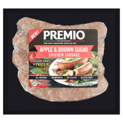 Premio Apple & Brown Sugar Chicken Sausage, 4 count, 12 oz