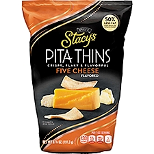 Stacy's Baked 50% Less Fat Five Cheese Flavored Pita Thins, 6 3/4 oz