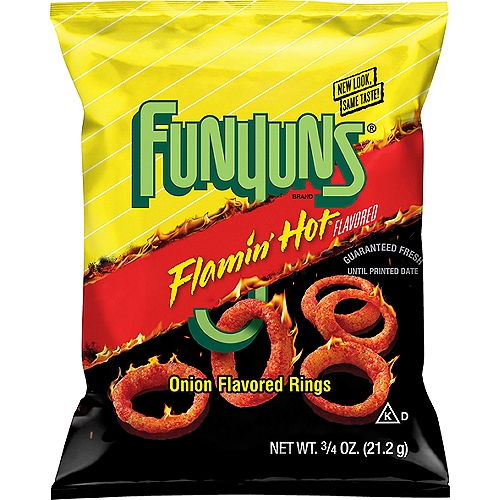 Funyuns Flamin' Hot Onion Flavored Rings, 3/4 oz