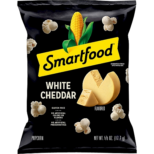 Smartfood Popcorn, White Cheddar Flavored, 5/8 Oz