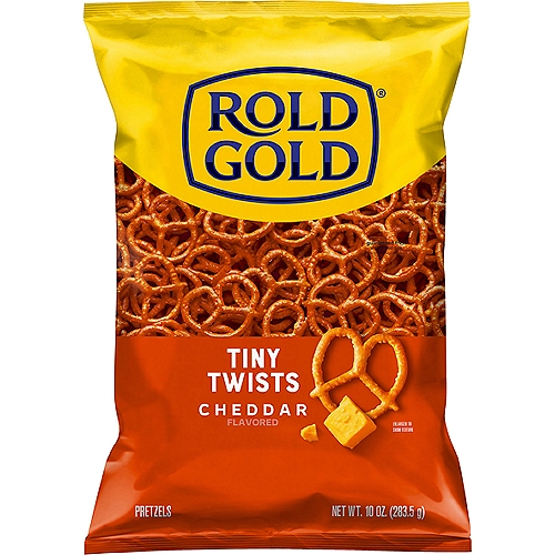 Rold Gold Tiny Twists Pretzels, Cheddar Flavored, 10 Oz