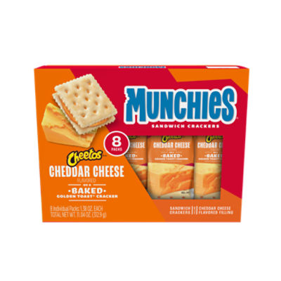 Frito Lay Munchies Cheetos Cheddar Cheese Flavored Filling Sandwich