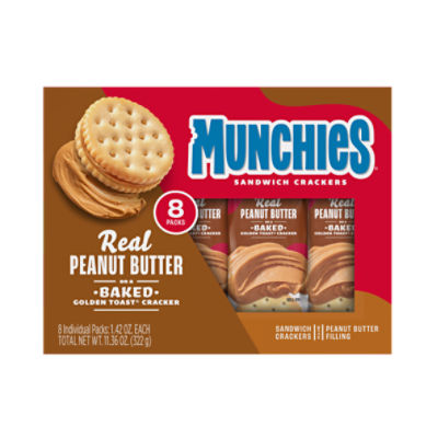 Munchies Sandwich Crackers Peanut Butter 1.42 Oz 8 Count ShopRite