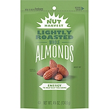 Nut Harvest Lightly Roasted Whole, Almonds, 4.75 Ounce