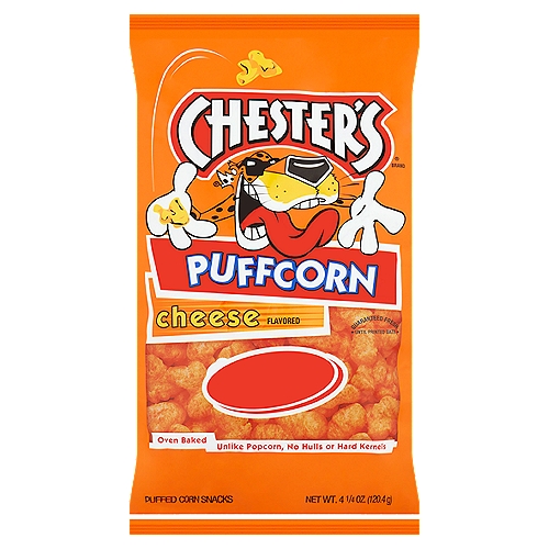 Chester's Cheese Flavored Puffcorn, 4 1/4 oz
Puffed Corn Snacks