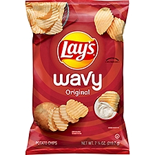 Lay's Wavy Potato Chips, Original, 7.75 Ounce