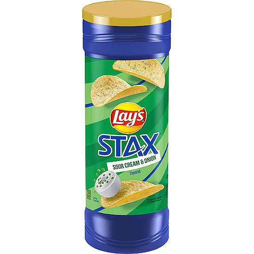 Lay's Stax Potato Crisps, Sour Cream & Onion Flavored, 5 1/2 Oz