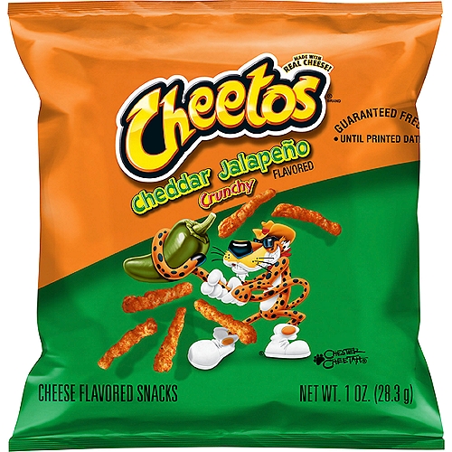 Cheetos Crunchy Cheese Flavored Snacks Cheddar Jalapeno Flavored 1 Oz