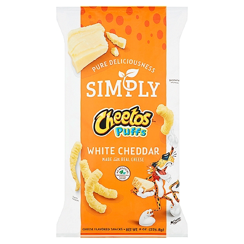 Simply Cheetos Puffs White Cheddar Cheese Flavored Snacks, 8 oz