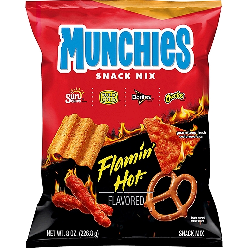 Munchies Snack Mix, Flamin' Hot Flavored, 8 Oz