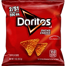 Doritos Nacho Cheese Flavored Tortilla Chips, 1 oz