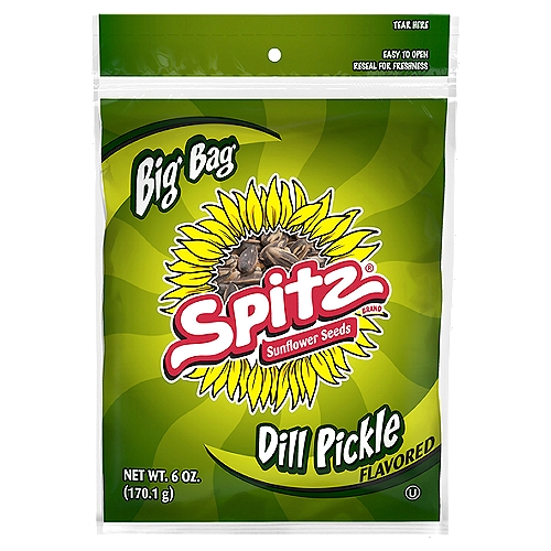 Spitz Dill Pickle Flavored Sunflower Seeds, 6 oz