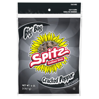 Spitz Sunflower Seeds Cracked Pepper Flavored, 6 oz