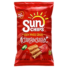 SunChips Flavored Whole Grain Snacks Garden Salsa 7 Oz, 7 Ounce