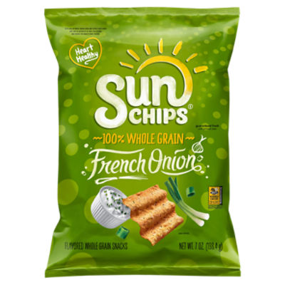Sun Chips French Onion Flavored Whole Grain Snacks, 7 oz, 7 Ounce