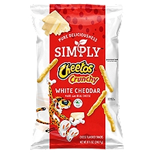 Cheetos Simply Crunchy Cheese Flavored Snacks White Cheddar 8 1/2 Oz, 8.5 Ounce