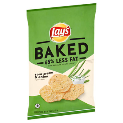 Ruffles Potato Crisps, Cheddar & Sour Cream Flavored, Baked, Potato