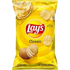 Lay's Potato Chips, Classic, 8 Oz, 8 Ounce