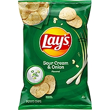 Lay's Sour Cream & Onion Flavored, Potato Chips, 219.7 Gram