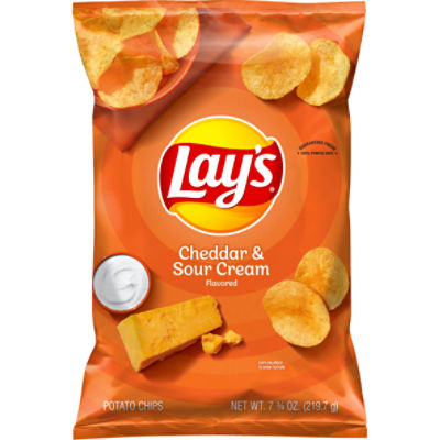 Lay's Cheddar & Sour Cream Flavored Potato Chips, 7 3/4 oz