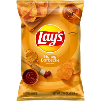 Lay's Honey Barbecue Flavored Potato Chips, 7 3/4 oz, 7.75 Ounce