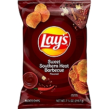 Lay's Sweet Southern Heat Barbecue Flavored, Potato Chips, 7.75 Ounce
