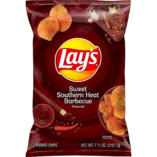 Lay's Sweet Southern Heat Barbecue Flavored Potato Chips, 7 3/4 oz