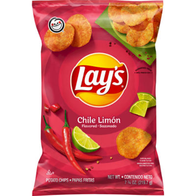 Lay's Potato Chips, Chile Limon Flavored, 7 3/4 Oz