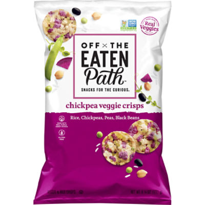 Off The Eaten Path Chickpea Veggie Crisps Veggie & Rice Crisps, Rice Chickpeas Black Beans & Purple Sweet Potato, 6 1/4 Oz